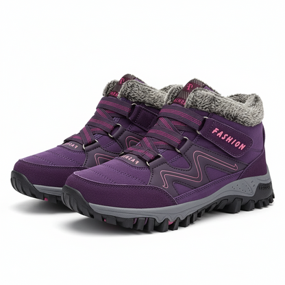 Women's Ankle Boots Lug Sole Hook Strap Design