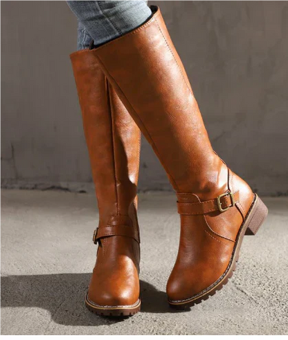 Women Knee High Leather Boots