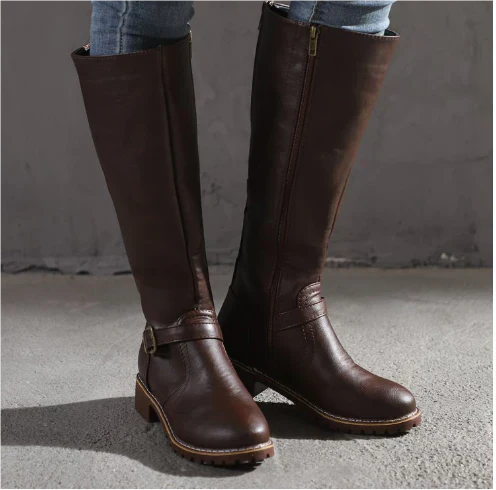 Women Knee High Leather Boots
