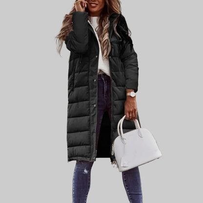Women's Quilted Long Hooded Parka Jacket - Vonnera