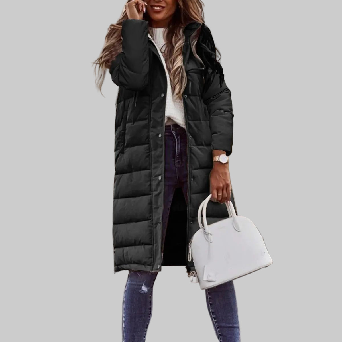 Women's Quilted Hooded Parka Jacket - Vonnera