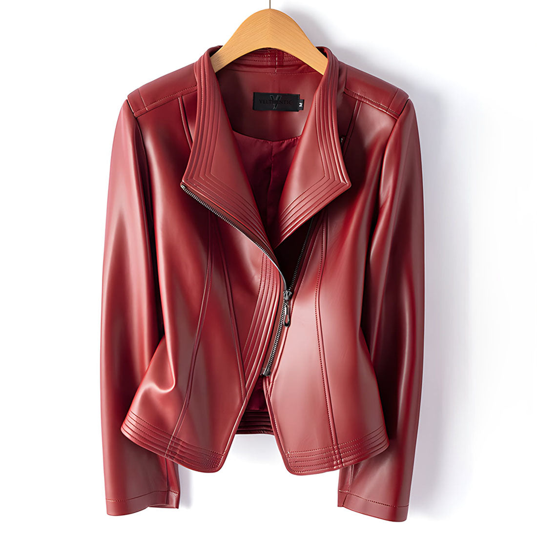 Madona Women's Sheepskin Moto Jacket - Vonnera