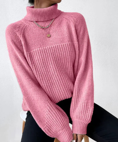Women's Turtleneck Sweater Warm Knitted