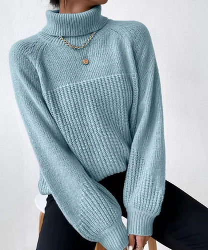 Women's Turtleneck Sweater Warm Knitted