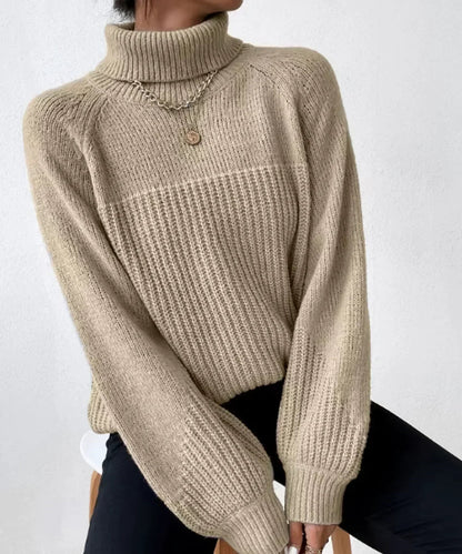 Women's Turtleneck Sweater Warm Knitted