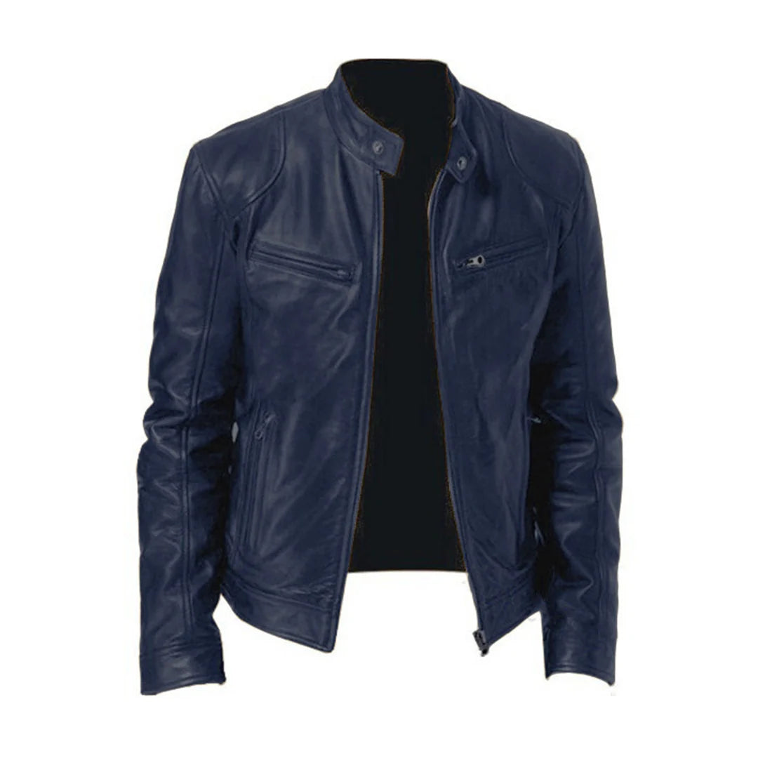 Men's Leather Classic Jacket - Vonnera