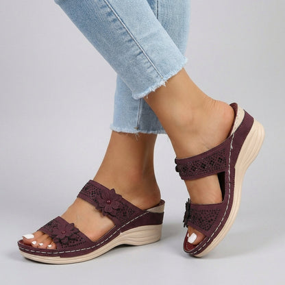 Women's Orthopedic Wedge Sandals Floral Comfort