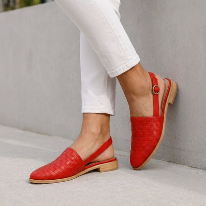 Women's Slingback Flats Adjustable Ankle Strap