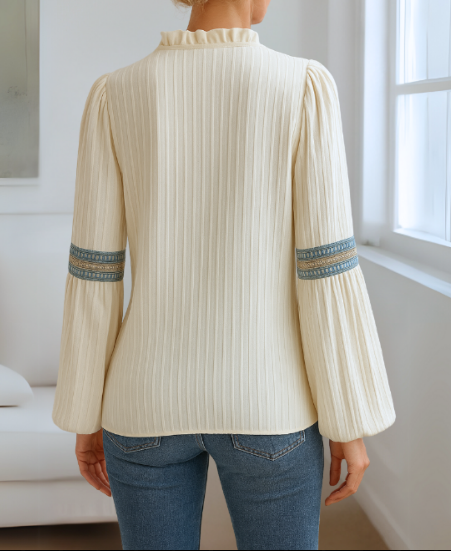 Women's Vintage V Neck Blouse