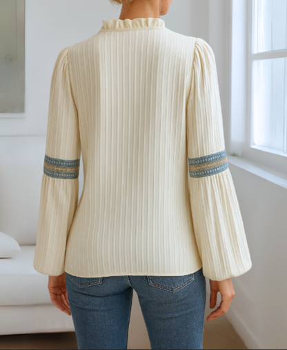 Women's Vintage V Neck Blouse