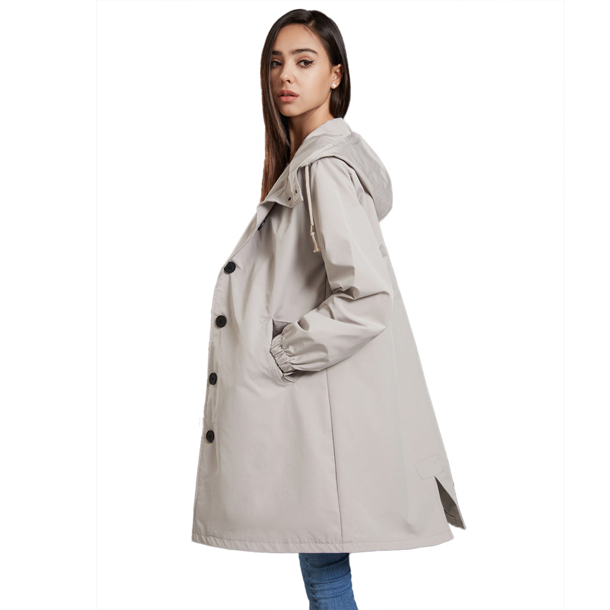Women's Waterproof Rain Jacket Lightweight Hooded Windbreaker