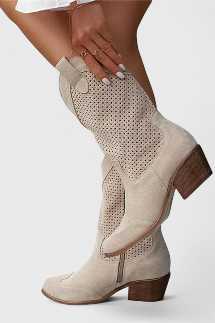 Women's Ankle Boots Cowboy Block Heel