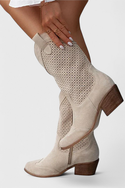 Women's Ankle Boots Cowboy Block Heel
