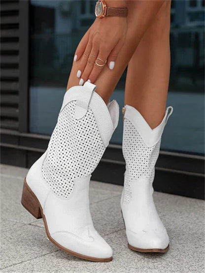 Women's Mid-Calf Western Cowboy Boots