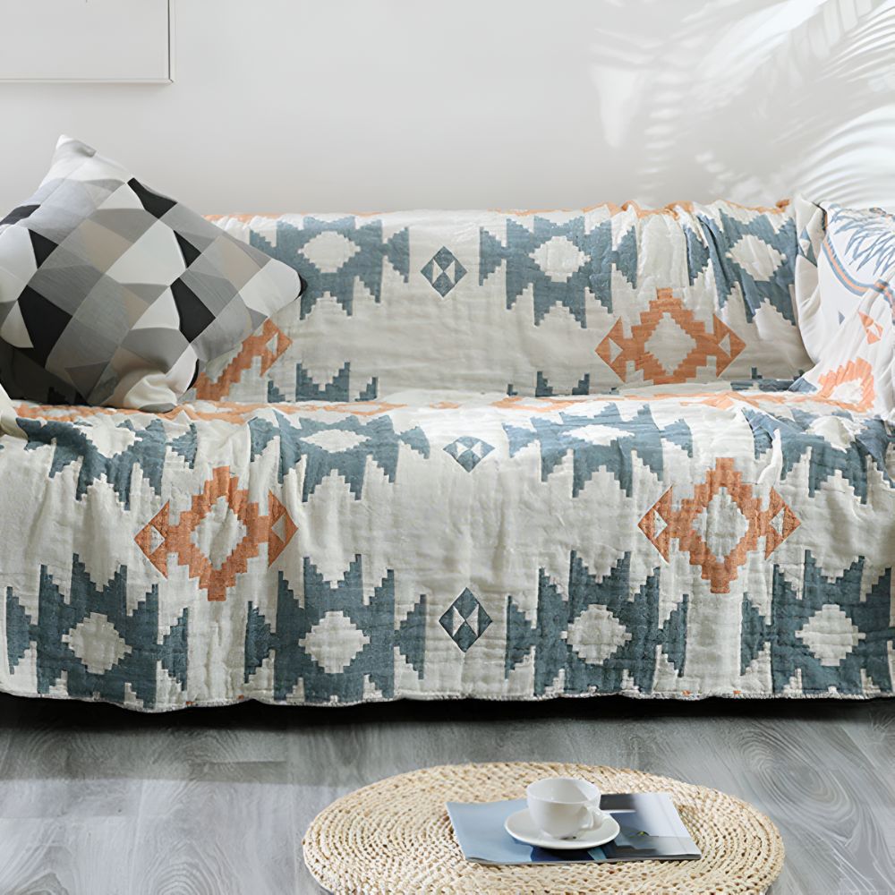 Cotton Reversible Muslin Blanket - Vonnera