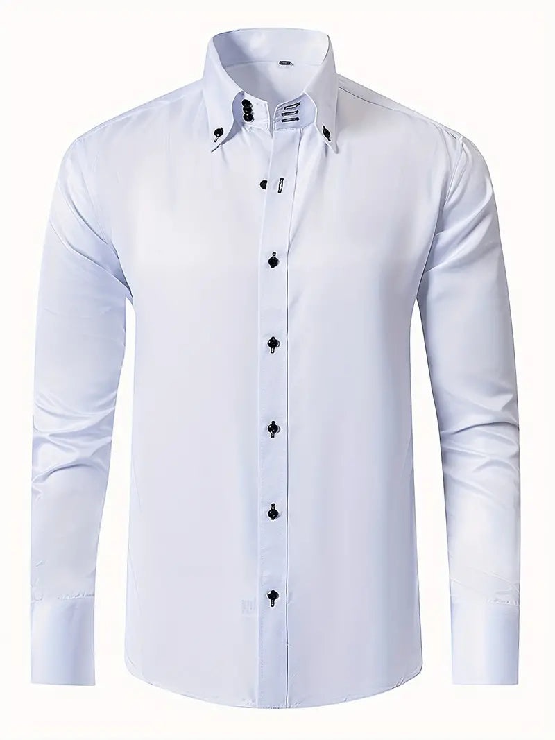 Charles Men's Formal Dress Shirt Button Front - Vonnera