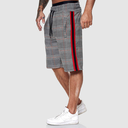 Men's Plaid Shorts Side Stripe - Vonnera