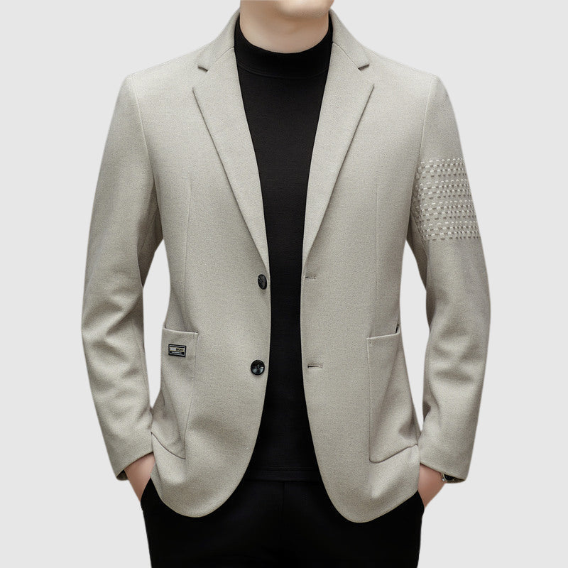 Roberto Russo Men's Elegant Jacket Wool Sophisticated Black