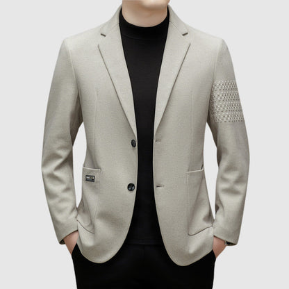 Roberto Russo Men's Elegant Jacket Wool Sophisticated Black