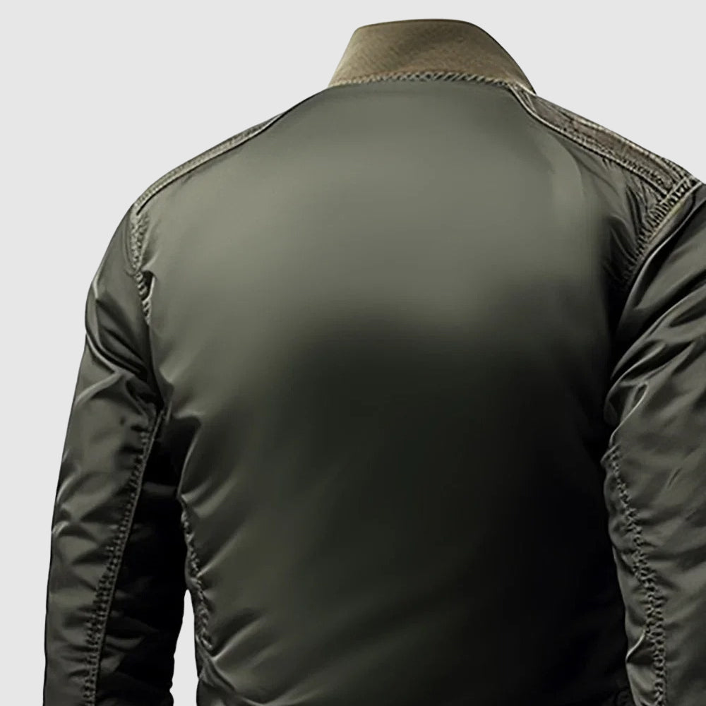 Men's Bomber Jacket Lightweight Nylon Urban Style Black