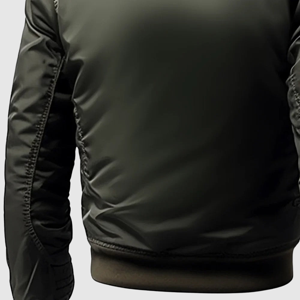 Men's Bomber Jacket Lightweight Nylon Urban Style Black