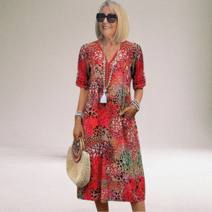 Women's Floral Spring Dress Elegant - Vonnera