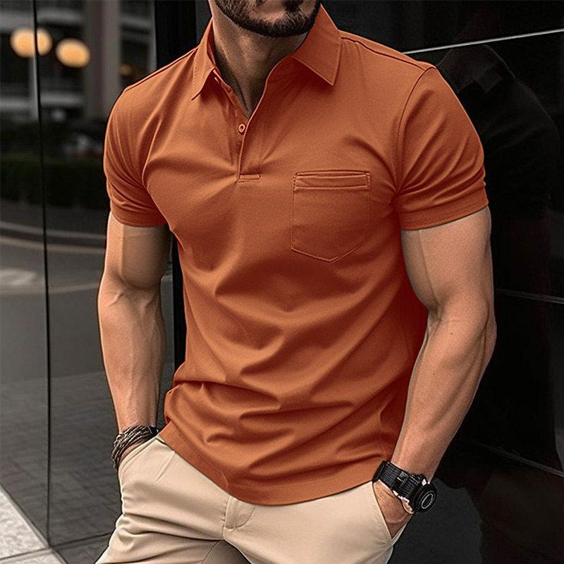 Men's Polo Shirt Cotton Short Sleeve Navy
