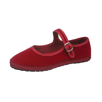Women's Round Toe Black Ballet Flats - Vonnera