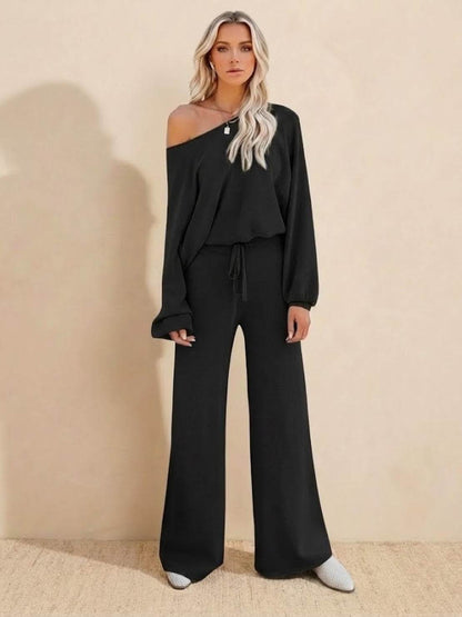 Women's Cropped Sweatshirt Lounge Set