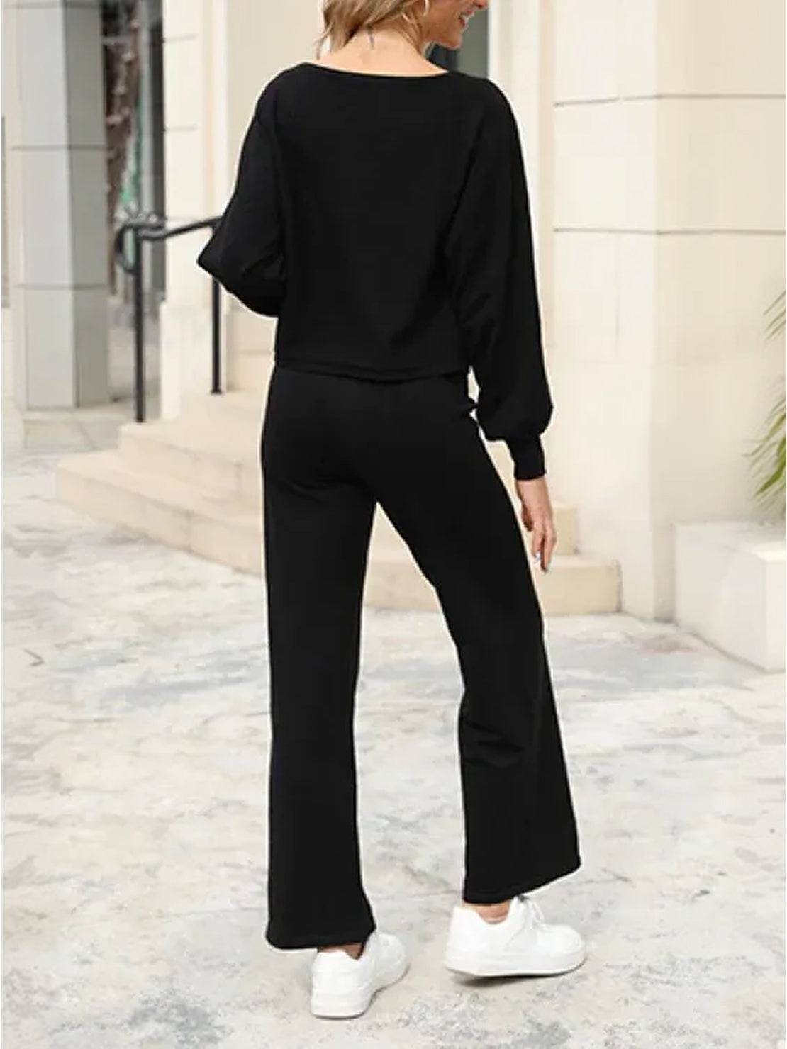 Women's Cropped Sweatshirt Lounge Set