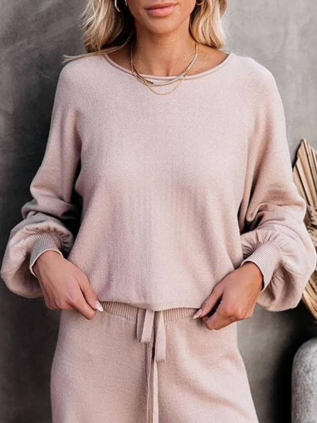 Women's Cropped Sweatshirt Lounge Set