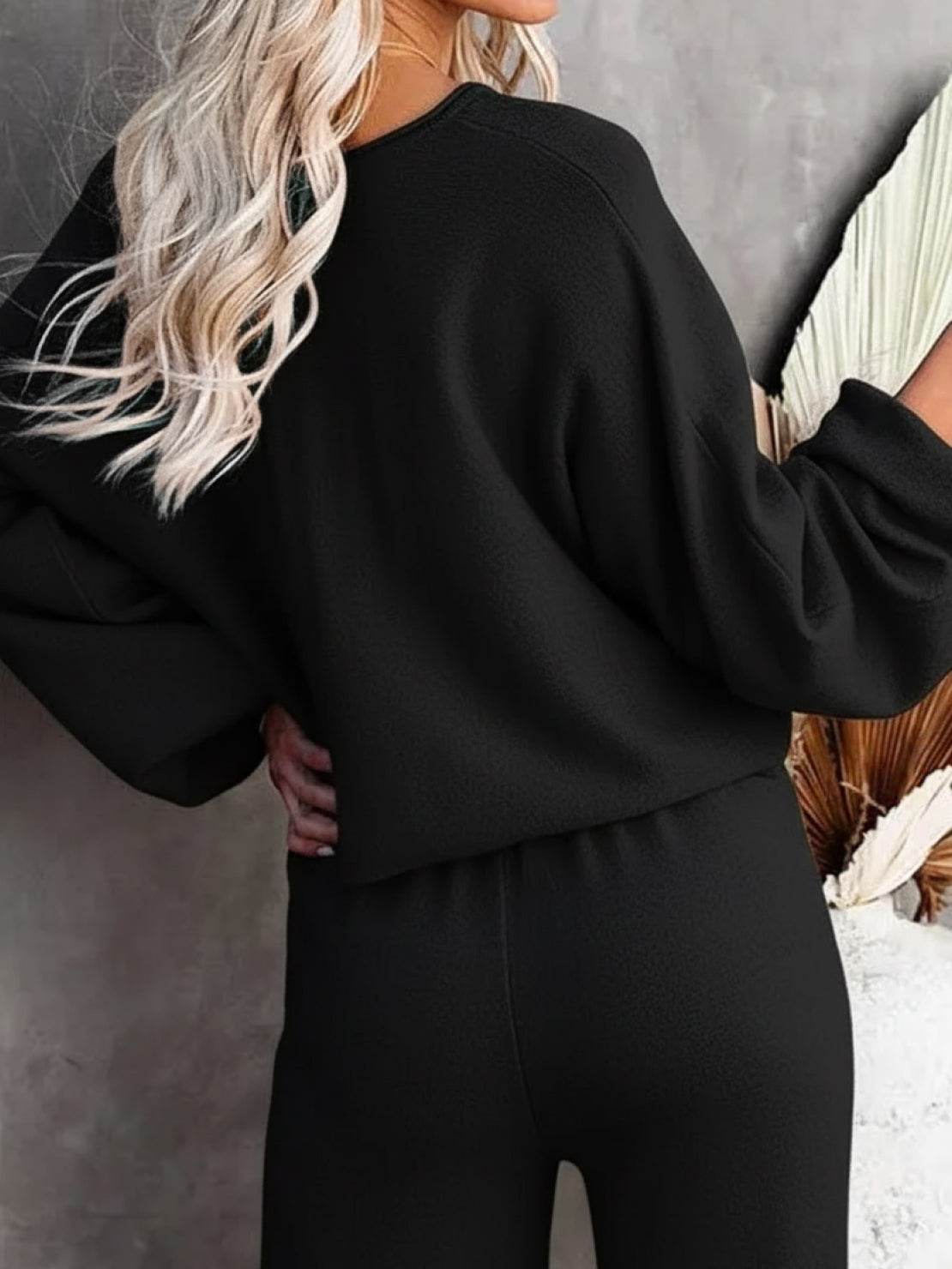 Women's Cropped Sweatshirt Lounge Set