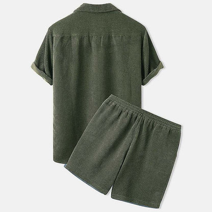 Men's Ribbed Summer Clothing Set Comfortable