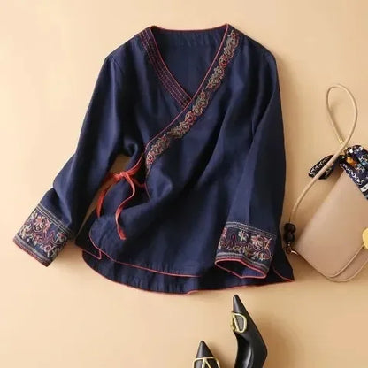 Women's Relaxed Fit Blouse Lightweight Breeze Pattern