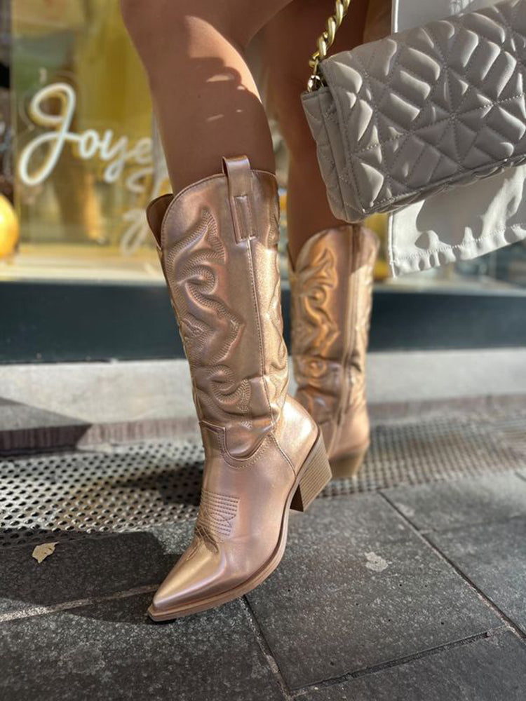 Women's Metallic Cowboy Boots