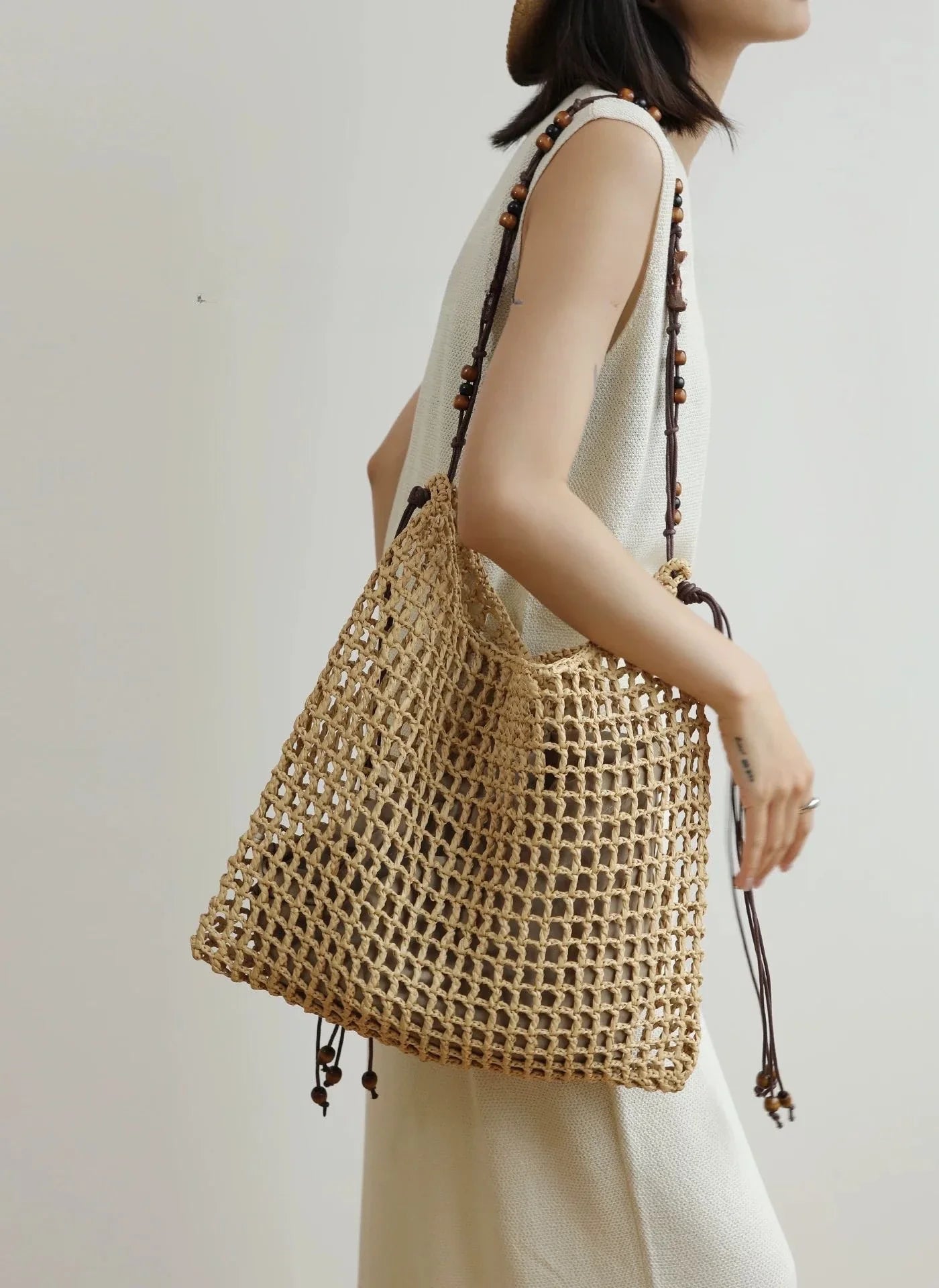 Solana Women's Straw Beach Tote Bag