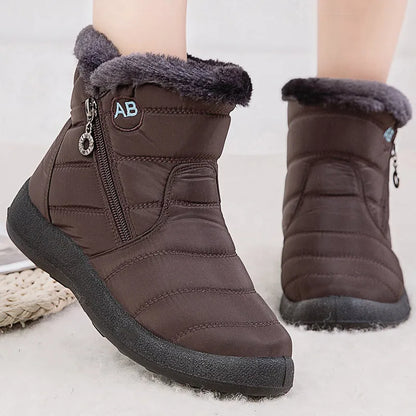 Women's Insulated Snow Boots Warm Waterproof Black