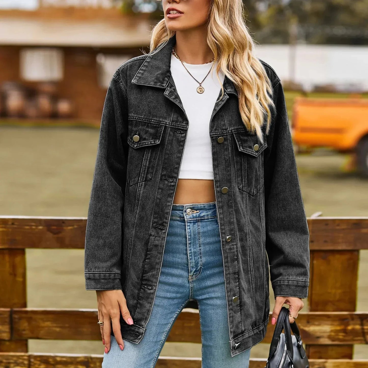 Women's Vintage Denim Jacket - Vonnera