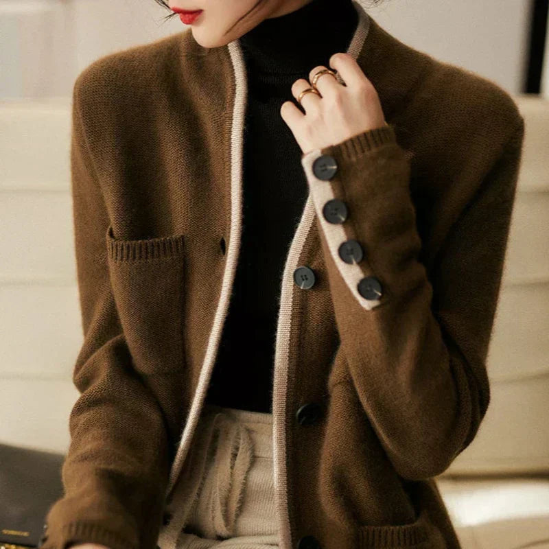 Women's Tailored Cardigan Button Up Vintage Style - Vonnera