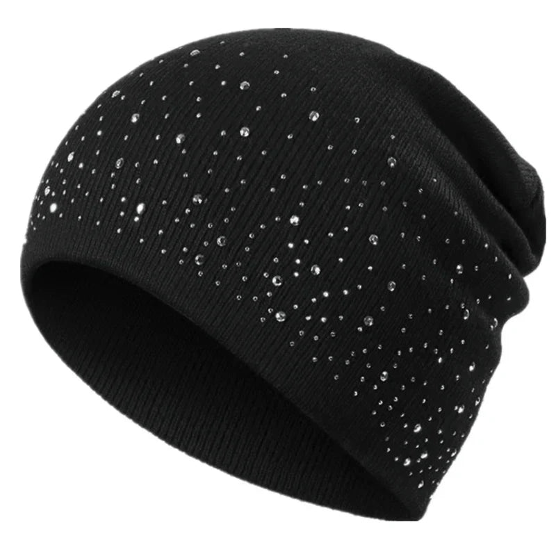 Women's Rhinestone Beanie - Vonnera