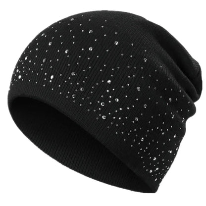 Women's Rhinestone Beanie - Vonnera