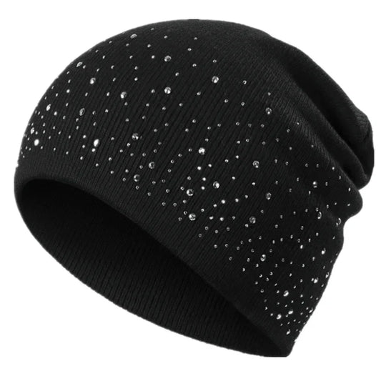 Women's Rhinestone Beanie - Vonnera