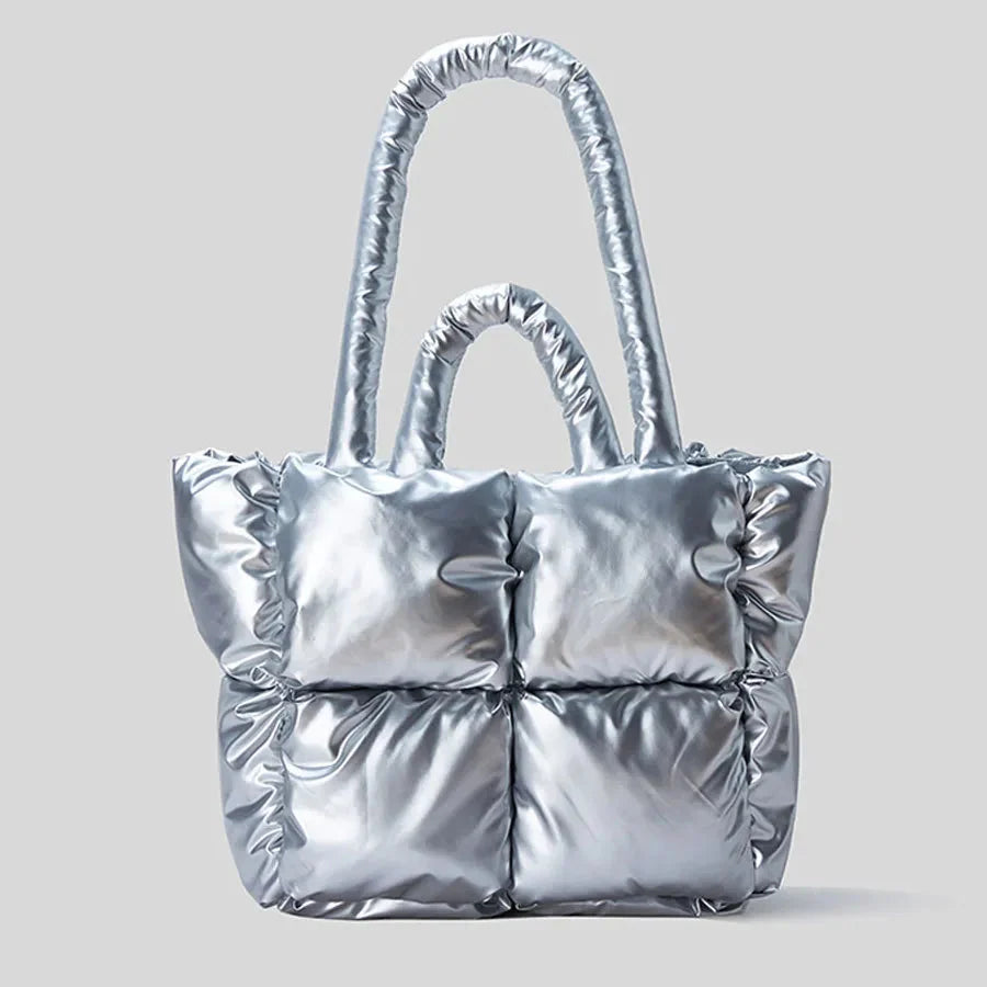 Women's Quilted Shoulder Bag Padded Compact - Vonnera