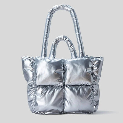 Women's Quilted Shoulder Bag Padded Compact - Vonnera
