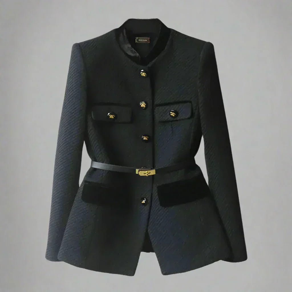 Women's Wool Coat Button Closure Warm Beige - Vonnera