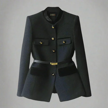 Women's Wool Coat Button Closure Warm Beige - Vonnera