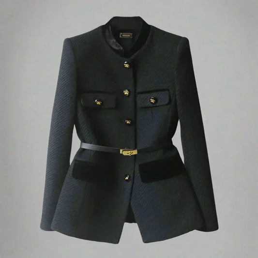 Women's Wool Coat Button Closure Warm Beige - Vonnera