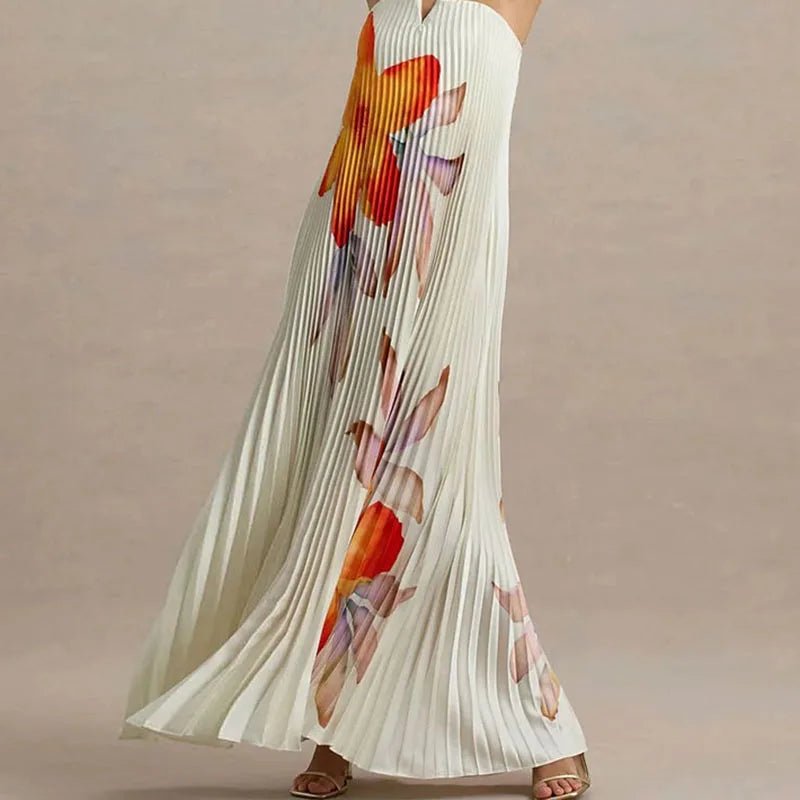 Women's Strapless Floral Maxi Dress