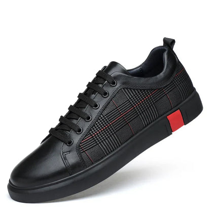 Men's Italian Leather Sneakers Classic Comfortable - Vonnera