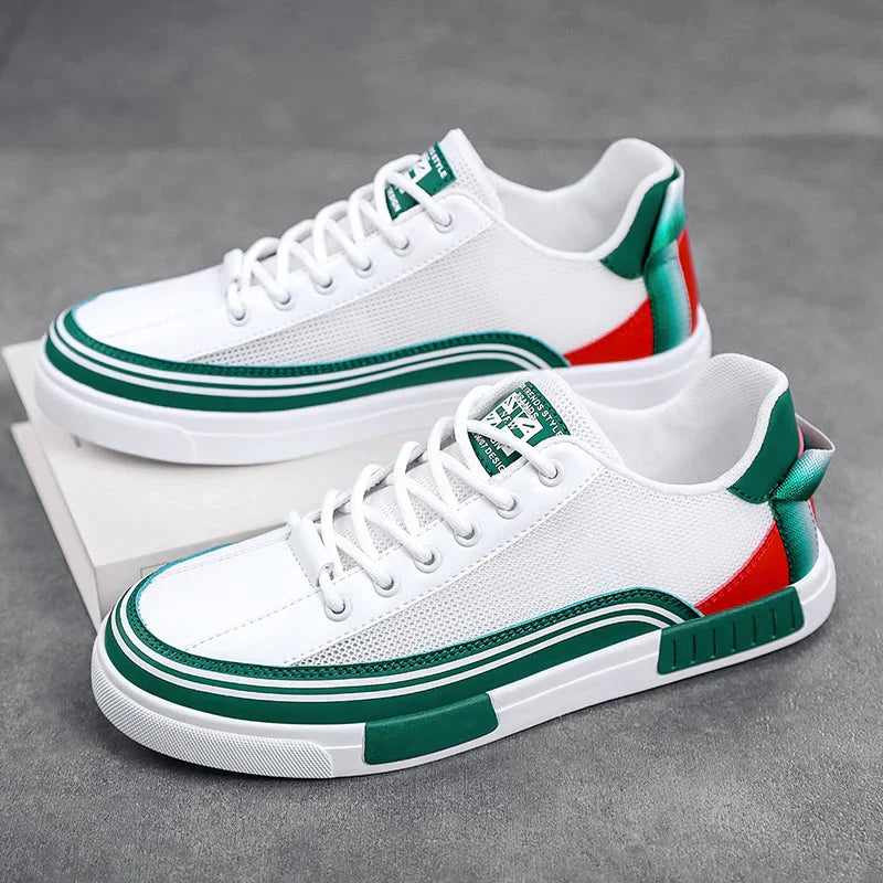 Men's Lace-Up Sneakers Trim Detail - Vonnera